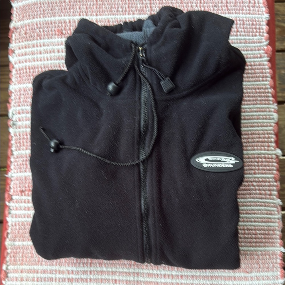 Black fleece Zip-Up Hoodie 2X